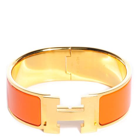 hermes orange bangle bracelet|Hermes clic h bracelet small.